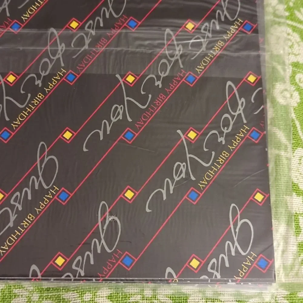 Vintage 80s Happy Birthday wrapping paper 🆕‎
